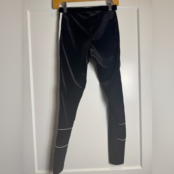 Adidas Originals Velvet Vibes Velour Leggings Black Superstar Firebird Luxe - Picture 6 of 10